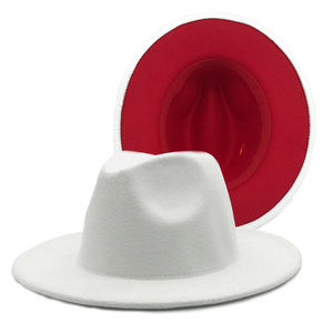 Promocional de alta calidad Otoño y primavera Nuevo poliéster puro de doble cara Sombrero <span class=keywords><strong>Fedora</strong></span> de diferentes colores Sombrero de vaquero - Product Image 6