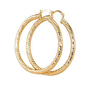 Golden <b>Hoop</b> <b>Earrings</b> For Women 18K Gold Plated Zinc Alloy Classic Party <b>Fashion</b> Jewelry Large Circle <b>Earring</b> Style - Product Image 1