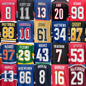 Jersey Grosir Semua Gaya Tim Jersey Hoki Es # 93 Demidov 8 Ovechkin 97 Mcdavid 13 Caufield 19 Tkachuk - Product Image 1