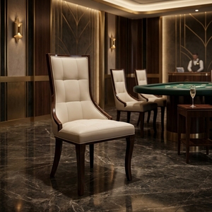 <span class=keywords><strong>Chaise</strong></span> de poker SUCCESSOR pour bar et casino, avec pieds en bois et revêtement en cuir, pour mobilier de casino, table de poker, baccarat, hôtel et <span class=keywords><strong>club</strong></span> - Product Image 1