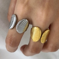 Bague ajustable ouverte personnalisable Clioro, fabrication directe usine, style moderne minimaliste, en acier inoxydable, étanche, plaqué or, ZIRCON