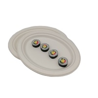Assiettes à dessert en papier 100% compostables, en bagasse naturelle, biodégradables, écologiques, en canne à sucre, jetables