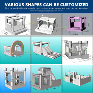 Thương mại Hồng lâu đài bouncy nhà bị trả lại inflatables đám cưới nhảy lâu đài <span class=keywords><strong>Trampoline</strong></span> thích hợp cho trẻ em người lớn - Product Image 5