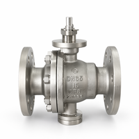 Vanne à boisseau sphérique à raccordement à bride, à boisseau creux ou plein, adaptée pour l'eau, l'huile, la vapeur, avec joint en PTFE, corps de vanne en acier au carbone