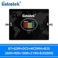 Amplificateur de signal mobile Lintratek cinq bandes, grande couverture pour GSM CDMA LTE 800 900 1800 2100 2600 MHz 2G 3G 4G, répéteurs AGC