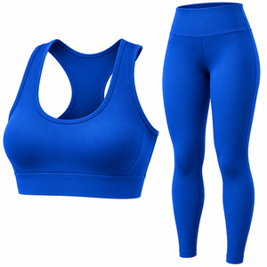 Conjunto de Leggings y Top Corto de Yoga Personalizados, Ropa Deportiva Elástica para Compradores Mayoristas - Product Image 3