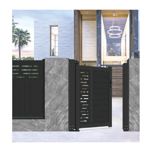 Puerta <span class=keywords><strong>de</strong></span> seguridad moderna, puertas corredizas automáticas <span class=keywords><strong>de</strong></span> aluminio para casas, villas, garaje - Product Image 4