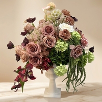 Vente flash : Boules de fleurs artificielles personnalisées pour une décoration de mariage réaliste et la décoration de table de mariage familial