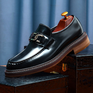 Nouvelles Chaussures Oxford en Cuir Façon Slip-On pour Hommes, Style Britannique Décontracté de Luxe, Fabriquées à la Main, Imperméables, Intemporelles, Formelles, Antidérapantes et Amortissantes - Product Image 6