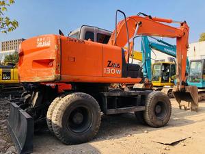 Excavadora de ruedas Doosan DH130W usada, excelente estado, pintura Original con motor y bomba, modelo 2018, 13 toneladas, precio barato - Product Image 2