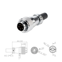 Conector Circular Hembra de Latón WS16 para Aviación, Venta Directa de Fábrica, Cable de Conexión para Sistemas de Energía Solar y Automotrices de 2-10 Núcleos