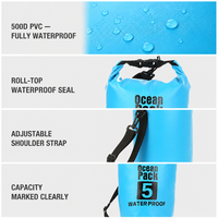 Sac à dos étanche flottant en PVC 500D avec logo personnalisé pour kayak, rafting, bateau, randonnée, plein air