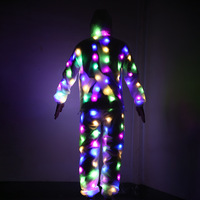 Bundy Cool New LED Glitter Bar Ensemble de vêtements coloré et émettant de la lumière pour les fêtes avec lumières et casquettes incluses