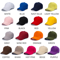 Groothandel Heren Dames Effen 5-Panel Petten Hoeden Geborduurde 100% Katoenen Hoeden Custom logo Baseball Petten