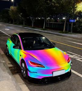 Film de protection de voiture en TPU changeant de couleur, de haute qualité, aux couleurs éclatantes et prismatiques, avec protection UV et IR, application sans bulles - Product Image 4
