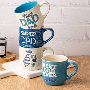 Mug en céramique amusant de haute qualité avec motif de papa bleu à barbe de dessin animé, idée cadeau pour la rentrée scolaire, compatible micro-ondes - Product Image 6