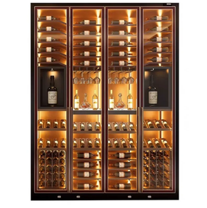 Gabinete de exhibición de vino de acero inoxidable 304 personalizado respetuoso con el medio ambiente para toda la casa sala de estar Bar muebles con juegos de bebidas - Product Image 5