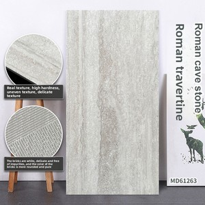 Carreaux de porcelaine en travertin romain 600x1200 mm, style italien, antidérapants, aspect pierre, pour sol et mur extérieur, imitation travertin - Product Image 3