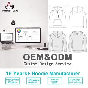 400 450 500 600 GSM nặng hoodie nhà sản xuất Puff in trống cổ điển hoodie người đàn ông bên túi tùy chỉnh DTG 14oz hoodie cotton - Product Image 5