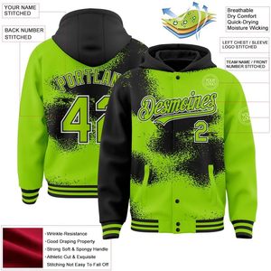 เสื้อแจ็คเก็ต Letterman แบบกำหนดเอง น้ำหนักเบา อุ่นสบาย สไตล์เบสบอล ปักโลโก้ ยูนิเซ็กส์ ไซส์ S-5XL ผ้าฟลีซระบายอากาศดี เหมาะสำหรับฤดูใบไม้ร่วง - Product Image 1