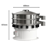 Tamiseur vibrant rotatif industriel en acier inoxydable, machine de tamisage de poudre ronde, unité de criblage vibratoire pour céréales et farine de qualité alimentaire