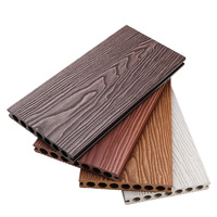 Revêtement de sol extérieur en WPC co-extrudé de deuxième génération, aspect bois moderne, pour usage domestique, première génération, motif 3D gaufré