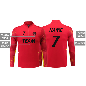 Anpassbares Logo Schnellt rockn ender Fußball-Trainings anzug mit halbem Reiß verschluss für Erwachsene Kinder Automated Cutting OEM Service - Product Image 3