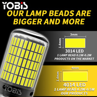 Ampoule LED OEM YOBIS 1156 1157 3157 T20 7440 7443, frein, marche arrière, clignotant 12V Canbus, accessoires d'éclairage automobile