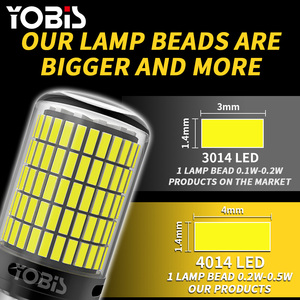 Bombilla LED OEM YOBIS 1156 1157 3157 T20 7440 7443, Luz de Freno y Reversa 12V Canbus, Luz de Señal de Giro, Accesorios de Iluminación para Automóviles - Product Image 3