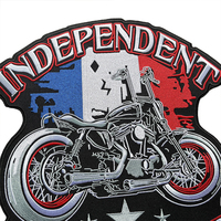 Manteau de moto grande taille avec broderies au dos, écussons indépendants, badges pour motards, accessoires de vêtements, décoration