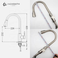 INOXBATH Fabricant Robinet de cuisine intelligent à capteur d'eau chaude automatique à extraction, en acier inoxydable 304, mélangeur chaud et froid