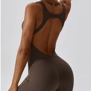Longo leggings yoga macacão para mulheres fitness uma peça yoga desgaste alta elástica yoga desgaste