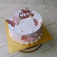 Décoration de gâteau en acrylique doré sur le thème de l'anniversaire, pour un joyeux anniversaire