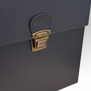 Boîte de rangement pour disques vinyles rétro vintage <span class=keywords><strong>Victrola</strong></span>, fabriquée directement en usine, en cuir personnalisé, pour plus de 45 disques - Product Image 5