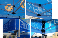 Tente de réception pliable 10x10 avec logo personnalisé imprimé, idéale pour les expositions intérieures, les événements extérieurs et les salons professionnels
