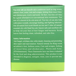 Gommage naturel pour le corps et les pieds, produit de marque, exfoliant, hydratant, adoucissant, soins de la peau, bain, arbre à thé, huile - Product Image 6