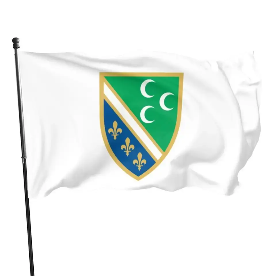 Huiyi 100% Polyester 90X150Cm Flag Promotional Bosniak National Council Flag
