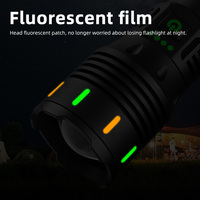 Lampe de poche de camping rechargeable USB-C en alliage d'aluminium au lithium, éclairage LED puissant fluorescent blanc brillant pour l'aventure en plein air