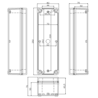 Boîtier de projet étanche sur mesure IP65 en plastique ABS, série M3, pour composants électroniques