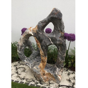 Decorações de jardim, pedras naturais de pedras negras para paisagem - Product Image 2