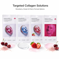 Masque Hydrogel 100% Bio-Cellulose à Absorption Visible, Collagène Raffermissant & Élastifiant, Soin de la Peau, Usine de Produits de Beauté
