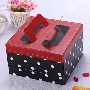 Cajas de panadería personalizadas con ventana de <span class=keywords><strong>PET</strong></span>, soporte de pastel plegable con ventaja UV, caja de pastel de papel laminado mate, envío gratis - Product Image 4