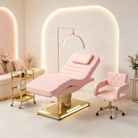 Lit de massage électrique moderne de luxe à 3 moteurs, réglable, pour soins de beauté, spa médical, esthétique et soins du visage