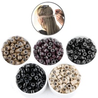 5mm * 3mm Silicone Doublé Micro Perles Silicone Doublé Micro Anneaux Liens Perles pour Extensions de Cheveux