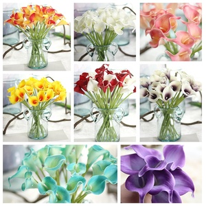 <span class=keywords><strong>Casa</strong></span> decoración Real Artificial flores amarillo Pu Mini de Calla <span class=keywords><strong>Lily</strong></span> - Product Image 5