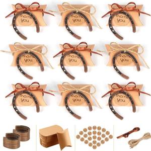 Nicro Ingrosso Accessori Rustici per Matrimoni e Feste, Targhette Decorative in Lega Placcata Argento a Forma di Ferro di Cavallo, Decorazione per Matrimoni - Product Image 4