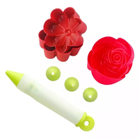 DIY Umweltfreundliches Silikon-Kuchendekorations-Set mit 8-teiligem Backstift und Cupcake-Formen