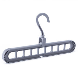 Factory Direct <strong>Multi</strong>-Functional Rotating Plastic Nine-Hole Clothes <strong>Hanger</strong> Rack Internet Celebrity Wardrobe Storage for Household - Product Image 5