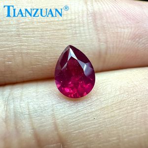 Laboratorio coltivato Spinel agra certificato pera spinello <span class=keywords><strong>rosso</strong></span> sintetico senza cotone sfuse pietre preziose accessori fai da te per <span class=keywords><strong>la</strong></span> creazione di gioielli - Product Image 5