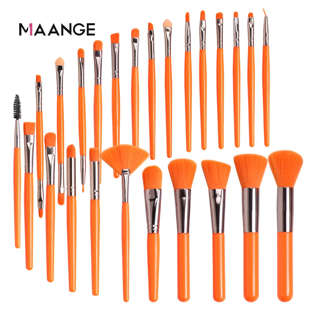 MAANGE Make up Tools Brushes Vendor Wholesale Custom Logo Private Label Professional Luxure Vegan 25pcs Makeup Brush Set